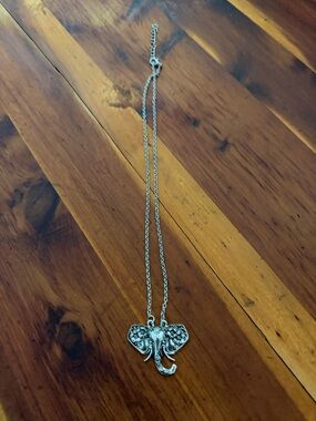 Silver Elephant Pendant Necklace - Women's Jewelry